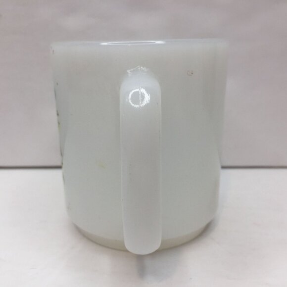 Vintage White Avocado Green Yellow Blue Retro 70's Coffee Mug Cup Leaves Berries - Picture 4 of 11